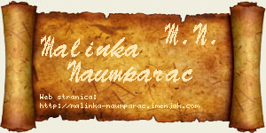 Malinka Naumparac vizit kartica